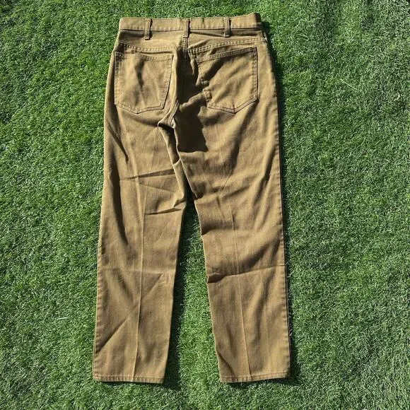 Vintage Levi Strauss Jeans Men Size 30 x 26 Brown‎ Talon Zipper - Picture 5 of 9